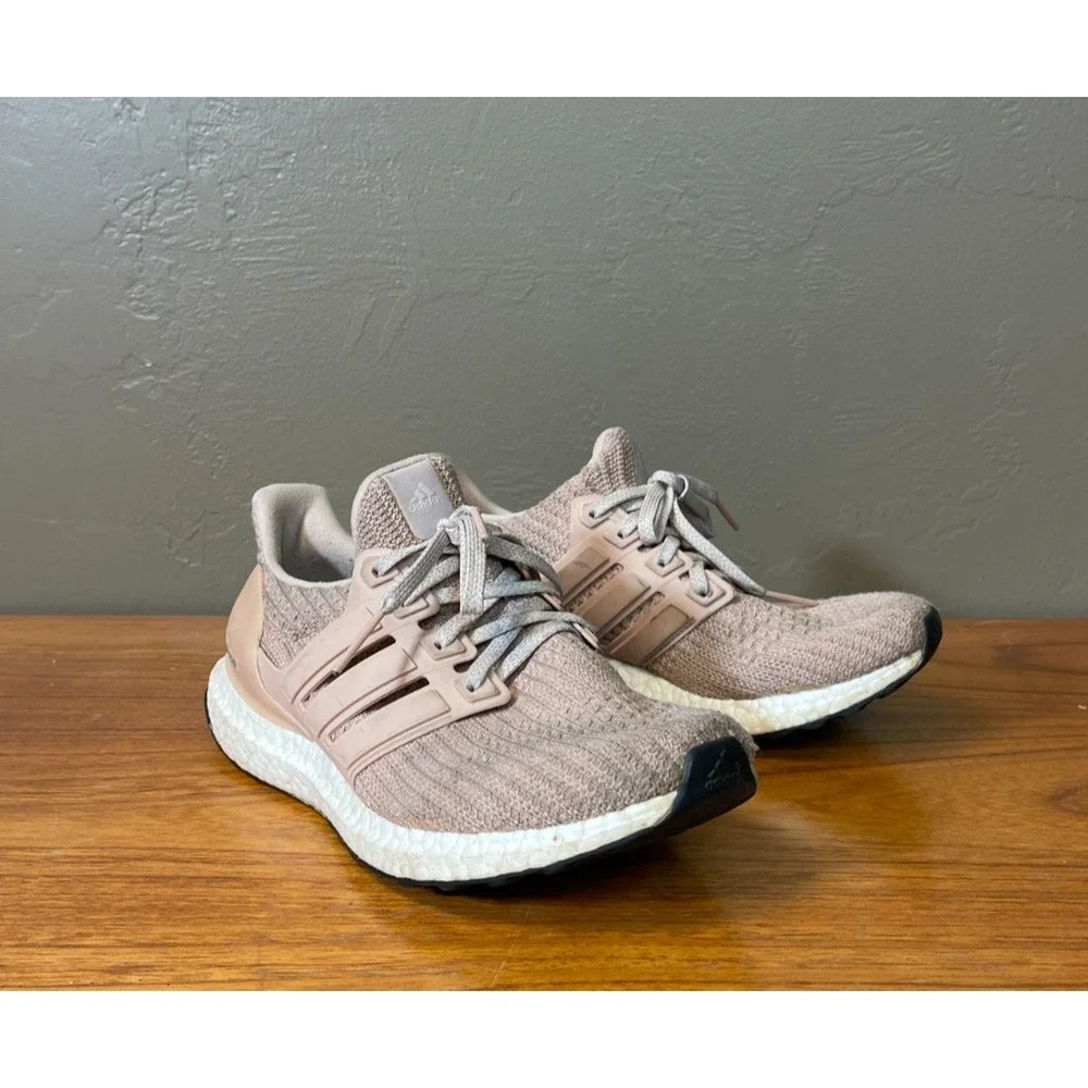 Adidas Ultra Boost 4.0 Shoes Womens 7.5 Pink Ash Pearl Running Comfort Sneakers